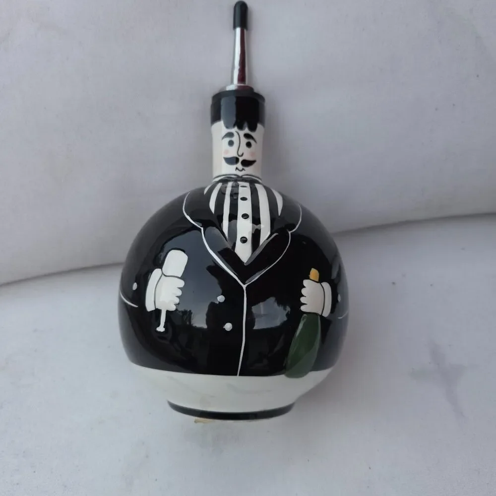 Vintage Butler / Waiter Ceramic Oil Bottle cruet by BOSTON WAREHOUSE